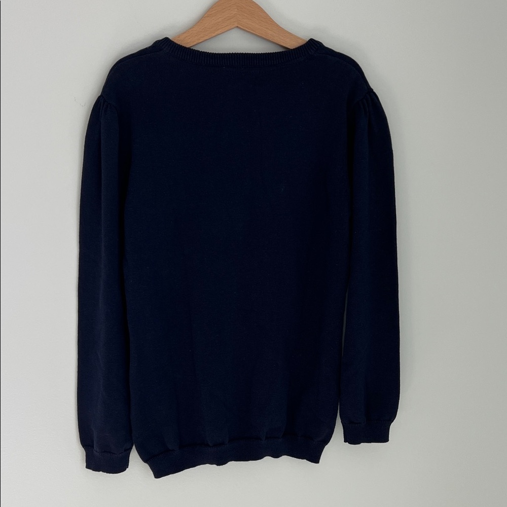 Nautica Navy and White Striped Crewneck Henley Sweater NWT - Picture 10 of 12